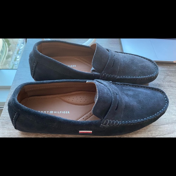 Tommy Hilfiger Navy Suede Loafer